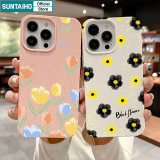 Suntaiho Ngộ nghĩnh Dễ Thương Vỏ Hoa Tulip Họa Tiết Hoa Cúc Ốp Điện Thoại Cho Iphone 15 14 12 13 11 Pro Max IP 7 8 Plus Iphon X Xs XR Xs Max Silicone Mềm Cao Cấp Chống Sốc Ốp Lưng