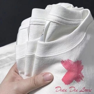 100% Cotton Áo Sơ Mi Nữ Trắng Đáy Áo Sơ Mi Mùa Hè Thời trang Phong Cách Mới Phiên Bản Hàn Quốc Tay Ngắn T Sinh Viên Rời In Hình Top