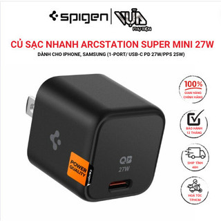  Củ Sạc Nhanh 27W Spigen Arcstation Super Mini Spigen Dành Cho Iphone, Samsung