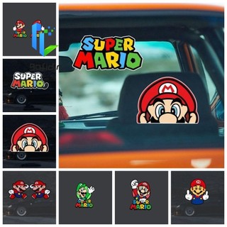 Gofidin Super Mario Car Decal, Nhãn dán cửa sổ Super Mario chống nước Super Mary, Trò chơi sáng tạo nghệ thuật họa tiết Mario Bros Super Mario Nhãn dán trang trí kính cửa sổ ô tô