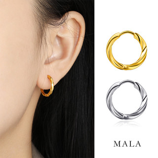 Bông tai thép titan mạ vàng 18k đơn giản cho Unisex