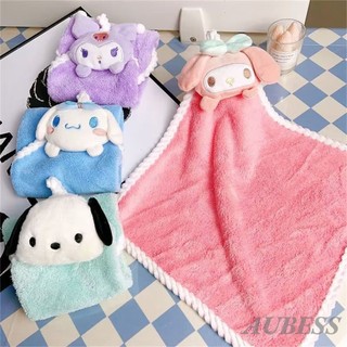 Sanrio Khăn Tay Thấm Hút San Hô Lông Cừu Mềm Mại Thấm Hút Vải Microfiber Treo Phụ Kiện Nhà Bếp Kuromi