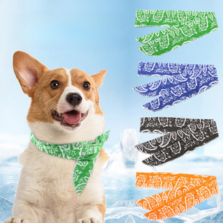 Mới Thú Cưng Làm Mát Yếm Mùa Hè Mát Băng Miếng Lót Băng Lụa Cổ Cho Chó Đồ Cho Thú Cưng Chó Bandana