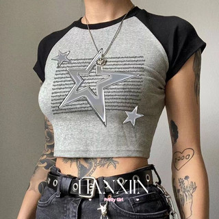 HANXIN áo phông áo thun nữ croptop baby tee Fashion Xu hướng hàn quốc phổ biến A29J1VP 21Z240520