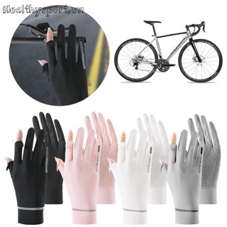 Găng tay chống nắng Lady Ice Silk Găng tay chống tia cực tím Găng tay đi xe đạp cho nữ
