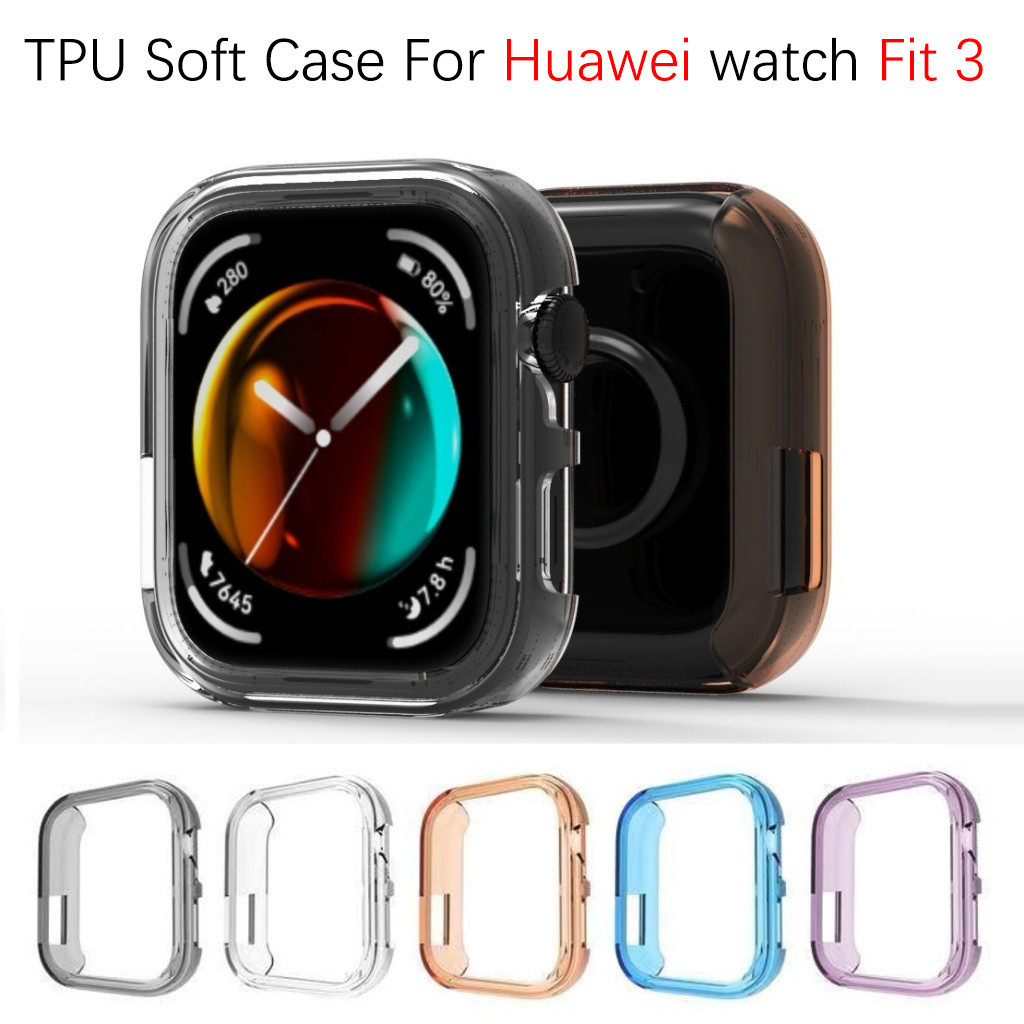 Ốp Lưng TPU Cho Huawei watch Fit 3 Khung Ốp Lưng Mềm Chống Sốc Cho Huawei fit3 Vỏ Bảo Vệ