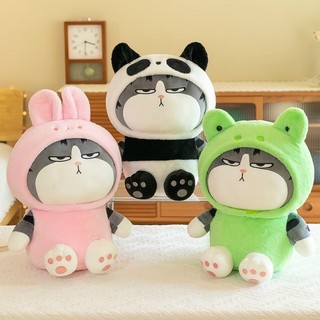 Gấu Bông Mèo Hoàng Thượng cosplay Thỏ Ếch Size 20-25cm, Hàng quảng châu lông mịn