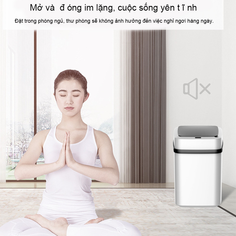 Thông Minh Thùng Rác Với Nắp Đậy Thùng Rác Điện Thùng Rác Cảm Ứng Gia Đình Thùng Rác Điện Tự Động | BigBuy360 - bigbuy360.vn
