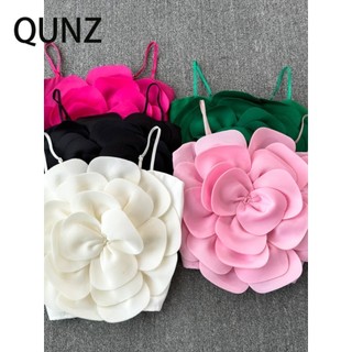 Áo Vest gợi cảm hoa ba chiều thời trang Qunz ngọt ngào và cay 900225