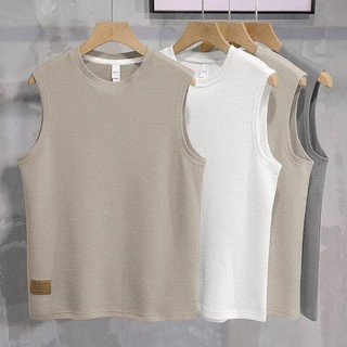 Áo thun nam Tank Top không tay dáng rộng hợp thời trang màu trơn Áo ghi lê thể thao mùa hè