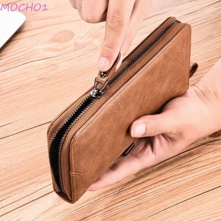 Ví dây kéo dài MOCHO1, Ví đựng thẻ thương hiệu Túi ly hợp kinh doanh, Ví đựng tiền xu dung tích lớn sáng tạo Giá đỡ thẻ ID Nam