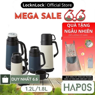 Phích nước giữ nhiệt LocknLock Chính hãng, Bình nước giữ nóng lạnh lâu dung tích lớn pha trà 1,2L - 1,8L- HAPOS OFFICIAL
