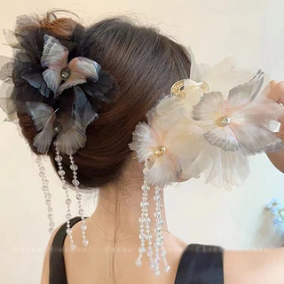 Bướm Tình Yêu Hoa Siêu Bất Tử Hoa Lụa Tóc Trang Trí Bướm Tua Rua Tóc Nhiều Lớp Ba Chiều Hoa Tính Khí Đám Đông Nhỏ Cá Mập Kẹp