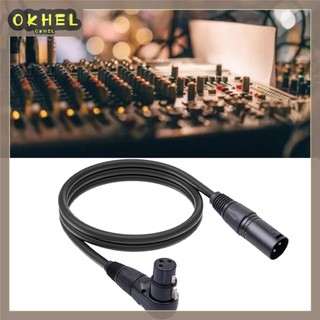 [Okhello.vn] Cáp XLR 90 Độ Sang Thẳng XLR Nam 3 Chân Cáp Âm Thanh 0.3 / 1 / 1.8M