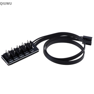 Qiuwu 40cm 1 đến 5 4 chân molex TX4 Bộ chia quạt làm mát CPU Bộ chuyển đổi cáp nguồn.