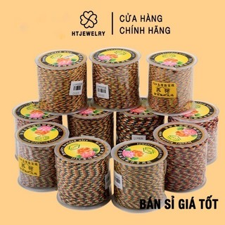 Cuộn dây chỉ ngũ sắc HTJEWELRY tết vòng tay (50 - 100m/cuộn)