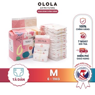 COMBO 2 Bịch Tã/Bỉm Dán OLOLA Skin Fit Size M 24 Miếng Nội Địa Hàn lõi SAP Siêu Thấm Hút