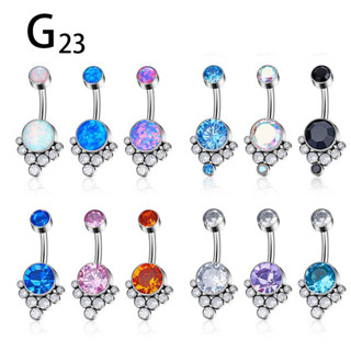  1 chiếc G23 Titan Opal rốn vòng hình trụ bên trong răng F136 rốn móng tay xỏ khuyên trang sức 