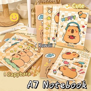 1 / 2 / 3 Máy tính xách tay Capybara A7 dễ thương - Ghi nhớ hoạt hình - Đồ dùng văn phòng trường học - Notepad bỏ túi nhỏ Kawaii Mini - Sổ tay viết dày