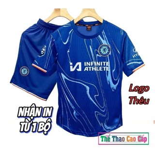 [Có in tên số ko cần cọc] Quần Áo Bóng Đá, Đồ Đá Banh Chelsea xanh 2024 2025 thun thái cao cấp