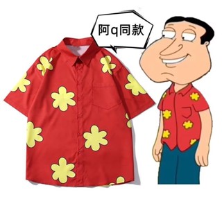   Áo sơ mi hoa nam cao cấp, tay ngắn bằng lụa lạnh, phong cách thời trang đa năng, phong cách kỳ nghỉ Hawaii, áo rộng rãi cỡ lớn mùa hè