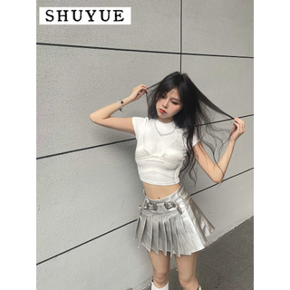 SHUYUE áo phông áo thun nữ croptop baby tee Popular Casual Xu hướng xu hướng WCS2440FEX 15Z240411