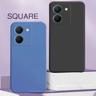 Ốp Lưng Cho VIVO Y18 Y03 4G 2024 Vuông Silicon Mềm Bảo Vệ Camera Vỏ Mềm Chống Sốc DY