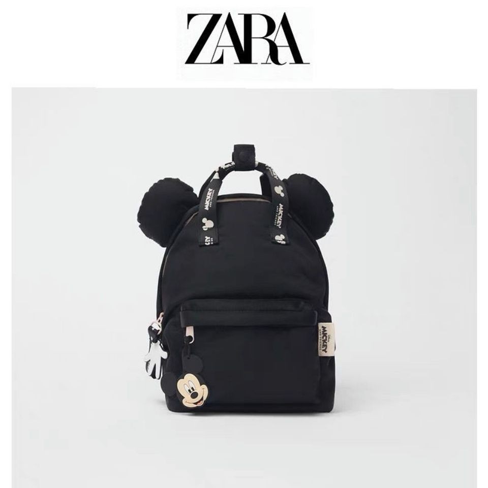 ZARA Trẻ Em Mới Chuột Mickey Ba Lô Túi Ba Lô Nam Nữ Hoạt Hình Mickey Dễ Thương Chống Thấm Nước Schoo