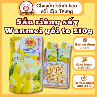 Sầu riêng sấy Mon Thong hiệu Wan Mei Thái Lan gói to 215g siêu ngon