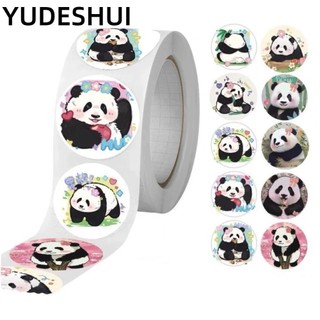 YUDESHUI dán nhãn gấu trúc động vật dễ thương YudhUI, Giấy nghệ thuật Độ nhớt mạnh Công việc sinh viên Văn phòng phẩm Con dấu Lable, Nhãn dán tròn không độc hại thực tế và gói sinh viên