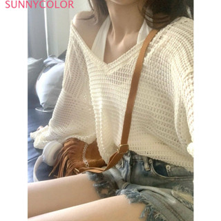 SUNNYCOLOR áolen áo cardigan khoác tingoan  hàn quốc Cute Stylish thời trang A91K14M 17Z240424