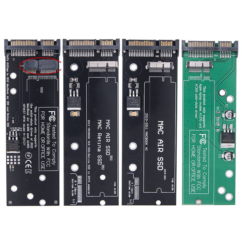 SSD to SATA Converter Card Board for Apple 2010 2011 2012 for MacBook Air 6+12pin & PRO RETINA 7+17p