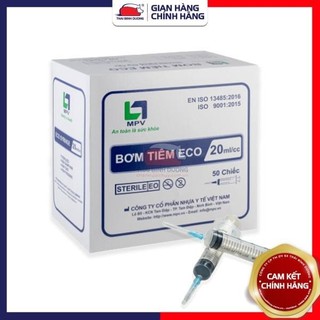 Bơm kim tiêm, ống bơm tiêm, xi lanh nhựa MPV 1cc 3cc 5cc 10cc 20cc 50cc dùng trong y tế