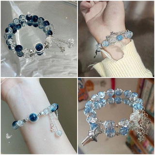 Vòng tay mặt dây chuyền hình con bướm sáng tạo Ins Vòng tay Sapphire ngọt ngào Quà tặng sinh nhật Bất ngờ