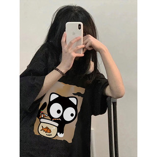 XUANMO Local brand áo thun phông form rộng 100% cotton BIG SIZE Áo Nữ 2024 Retro Thời Trang Mỹ Phù Hợp Với In Hình Top Mùa Hè Rời Áo Thun