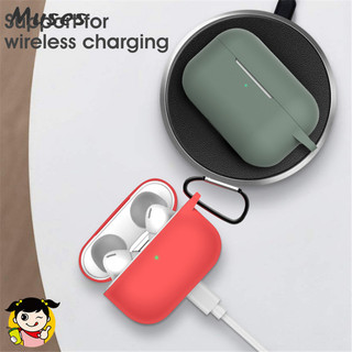 Vỏ silicon có sẵn cho tai nghe AirPods Pro Vỏ bảo vệ toàn thân Vỏ bảo vệ chống sốc có Carabiner