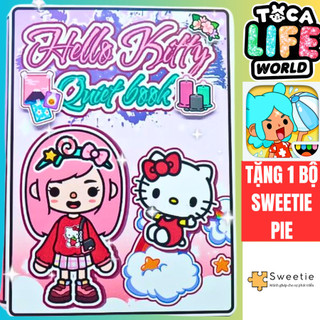 búp bê bằng giấy ngôi nhà búp bê thủ công tocaboca hello kity đồ chơi trẻ em tự làm h19