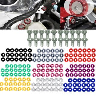 Jdm-fender Vòng đệm M6 Bộ bu lông, Bu lông đệm sửa đổi ô tô, Động cơ cản chắn bùn, Bu lông lõm nhôm, Chốt lục giác