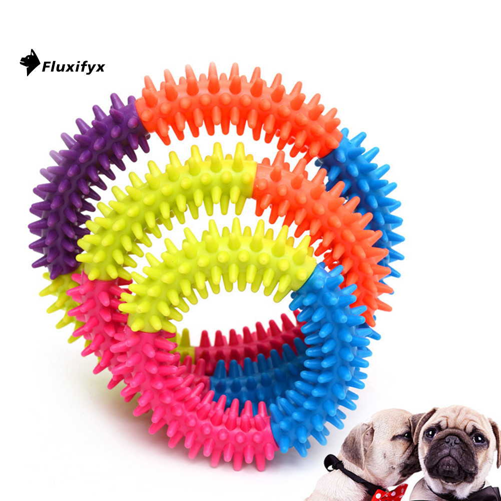 [Fluxifyx] Thú Cưng Chó Con Vòng Tròn Vòng Tròn Làm Sạch Răng Hàm Cắn Nhai Đồ Chơi Huấn Luyện