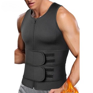 Nam Định Hình Cơ Thể Eo Huấn Luyện Viên Xông Hơi Vest Đôi Thắt Lưng Mồ Hôi Áo Corset Top Bụng Giảm Béo Định Hình Mỡ Đốt Tập Thể Hình Phù Hợp Với