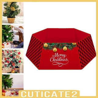 Hình lục giác Cây thông Noel Váy trang trí cổ cây cho văn phòng siêu thị