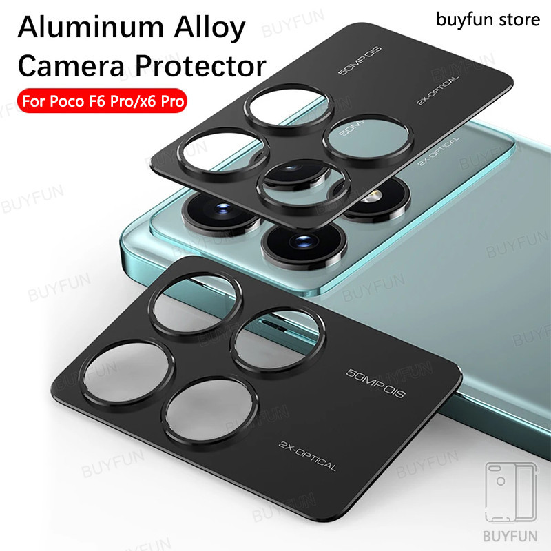 Mặt Sau Bảo Vệ Ống Kính Camera Dành Cho Xiaomi Poco F6 Pro 5G poko pocophone X6 Pro 6F Ống Kính Phía Sau Matel Vòng Kính Phim