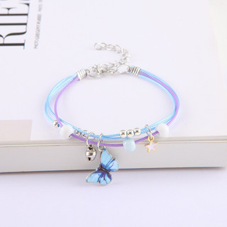 Handmade Ngôi Sao Hợp Kim Bướm Vòng Tay Nữ Phong Cách Thoáng Mát Thiết Kế Cặp Đôi Influencer Vòng Tay Trang Sức Vòng Tay 10017