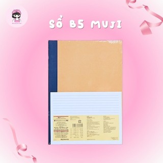 Sổ tay B5 30 tờ Muji không lem kẻ ngang Midi Corner