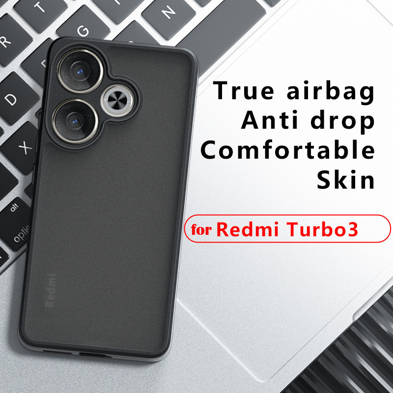 Dành cho Redmi Turbo 3 / POCO F6 Matte Case ELVEV Skin Feeling Hard PC + TPU Vỏ bảo vệ mặt sau