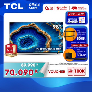 TCL 98C755 QD-Mini LED 4K TV - Tivi 98inch - Hàng chính hãng - Bảo hành 2 năm