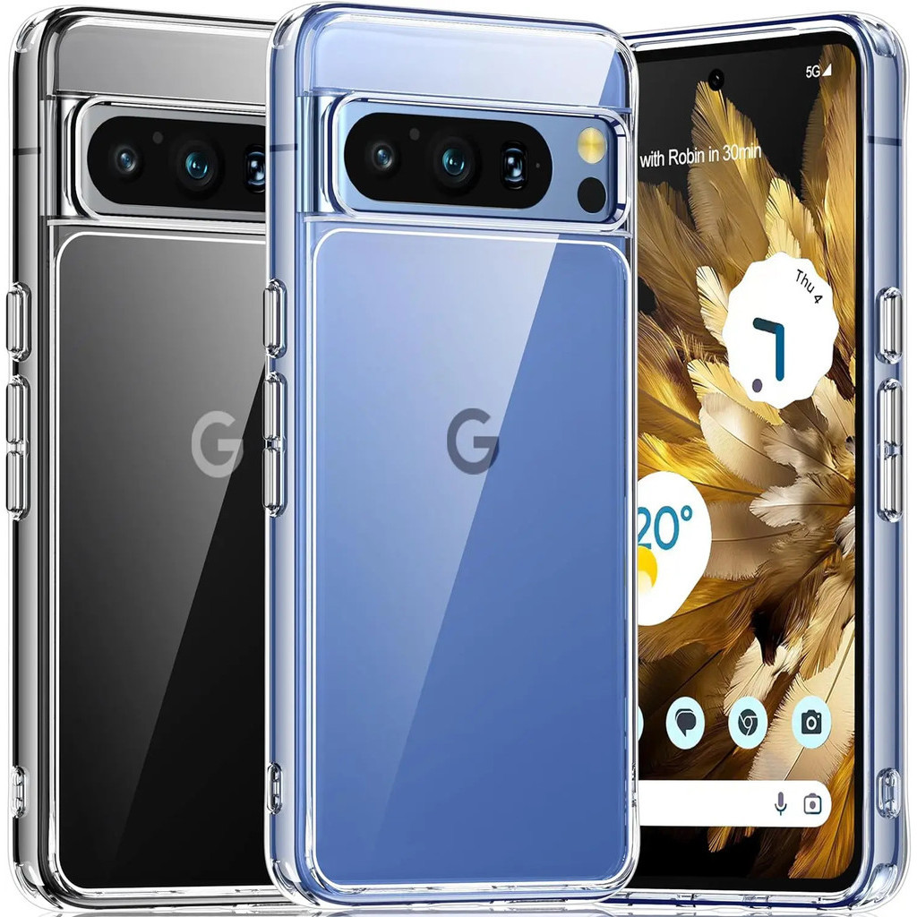 Dành Cho Google Pixel 6 6a 7 7a 8 8a Pro Silicon Mềm Trong Suốt Chống Sốc Linh Hoạt TPU Da Chống Vàn