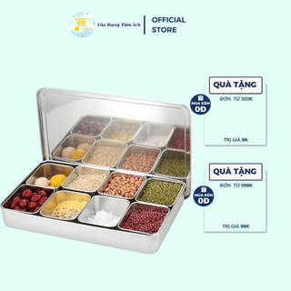 Khay Đựng Thạch, Buffet, Kem, Khay Inox Đựng Topping 8,6,4ngăn 304 Dày Dặn, Tiện Lợi, Tiết Kiệm Diện Tích Mta-Mart2