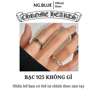  Nhẫn chrome heart nam nữ hoa mạ bạc 925 không gỉ đẹp chorme heart cromheart hearts freesize đôi phụ kiện trang sức y2k 
