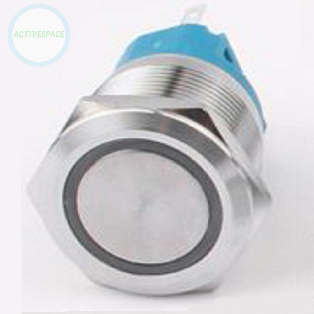 【NEW】Button Switch Flat Head With Ring Light IK09 IP66 Metal Push Button Switch